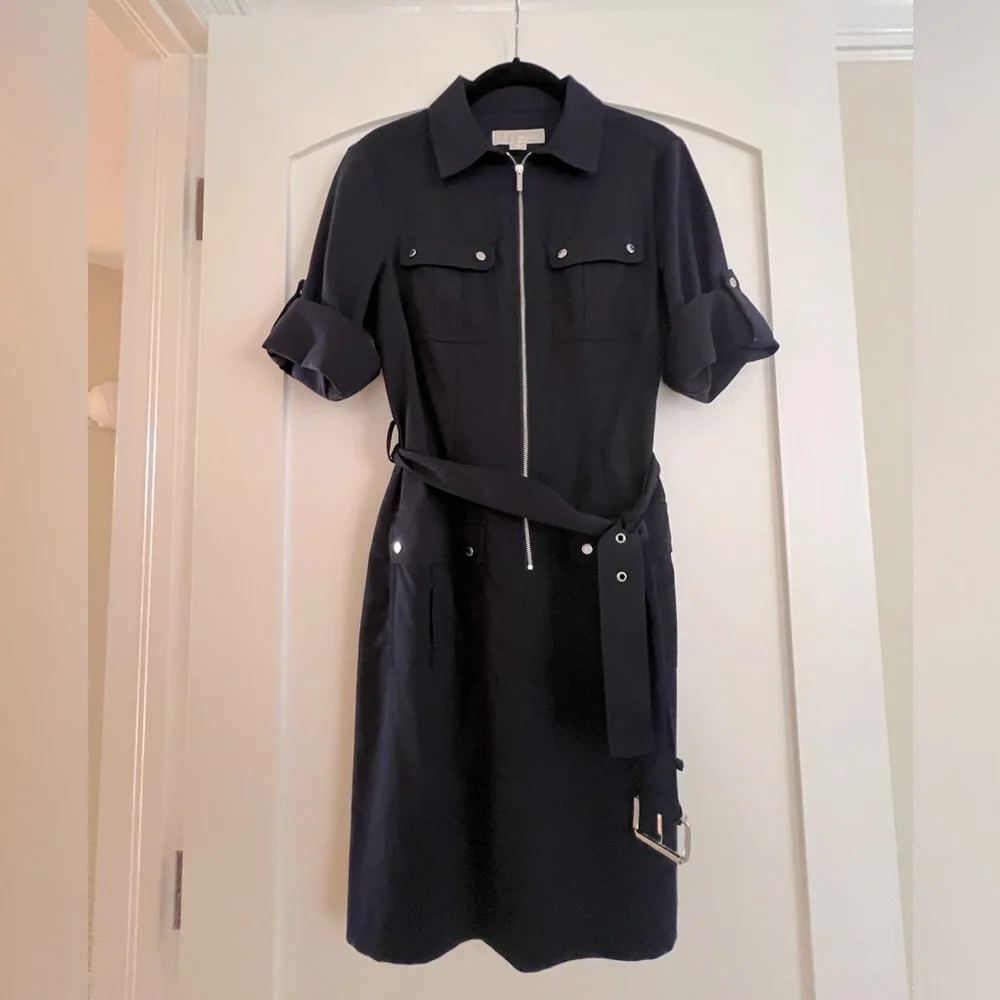 Michael Kors Half Zip Shirt Dress - Picture 3 of 4